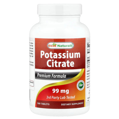 Best Naturals Potassium Citrate 500 Tablets