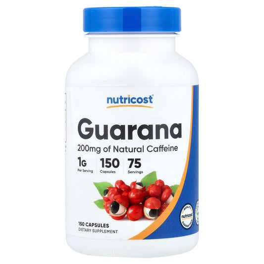 Nutricost, Guarana, 150 Capsules (500 mg per Capsule)