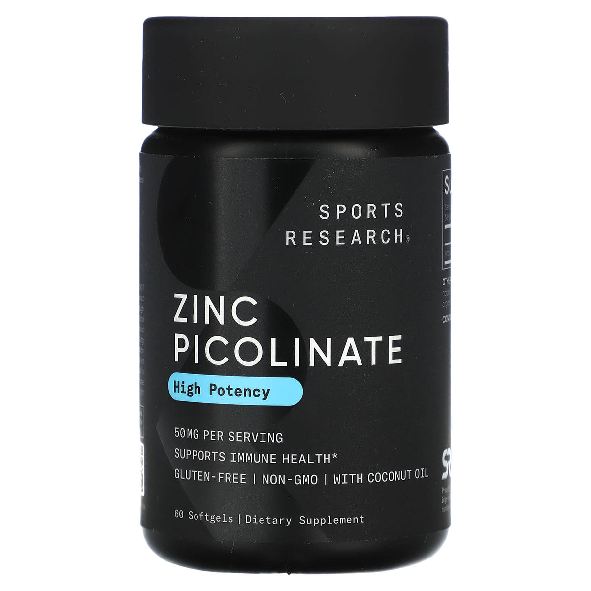 Sports Research Zinc Picolinate 50 mg 60 Softgels
