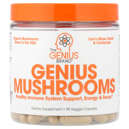 The Genius Brand Genius Mushrooms 90 Veg Caps