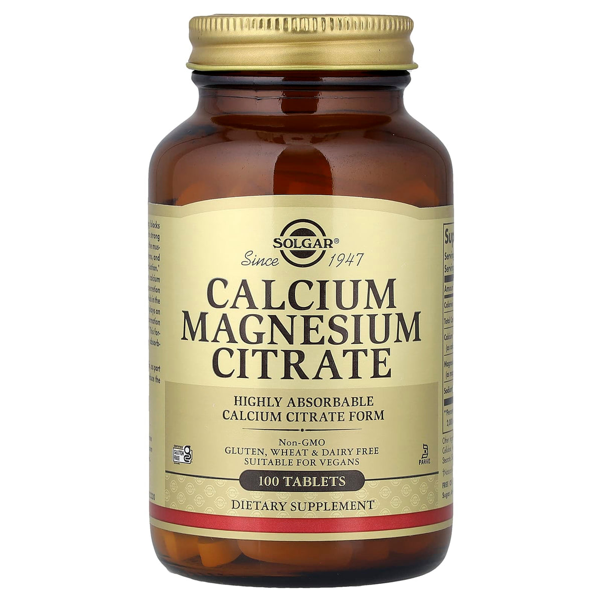 Solgar Calcium Magnesium Citrate 100 Tabs