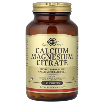 Solgar Calcium Magnesium Citrate 100 Tabs