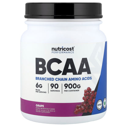 Nutricost, Performance, BCAA, Grape, 2 lb (900 g)