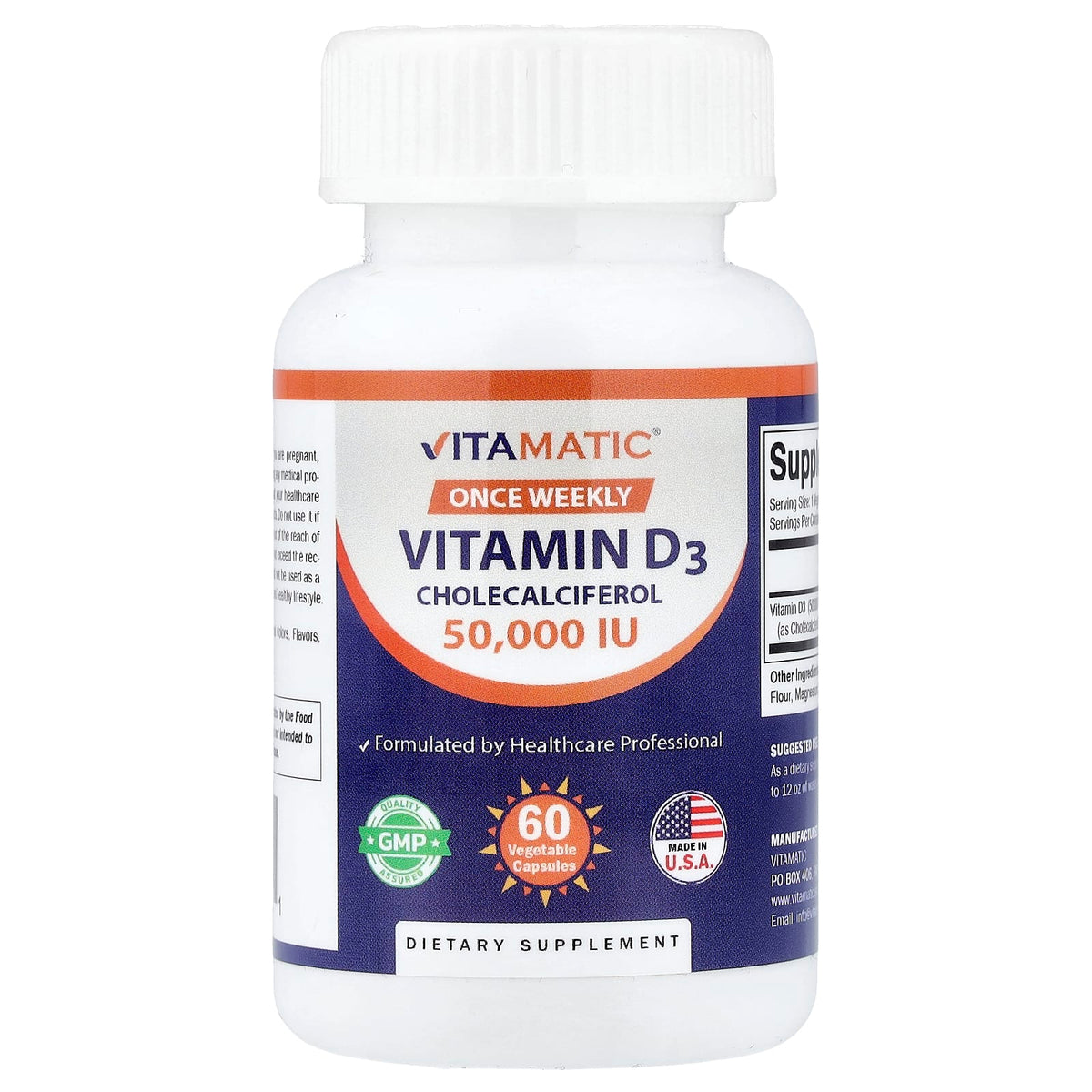 Vitamatic Vitamin D3 50,000 IU 60 Veg Caps