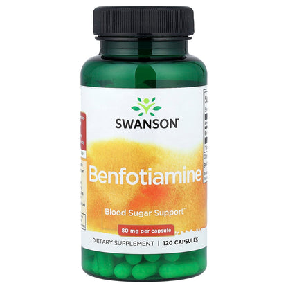 Swanson Benfotiamine 80 mg 120 Capsules