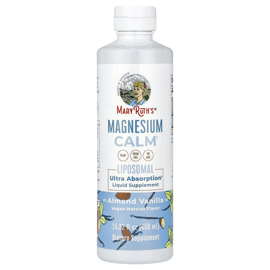 MaryRuth's, Magnesium Calm Liposomal, Almond Vanilla, 15.22 fl oz (450 ml)