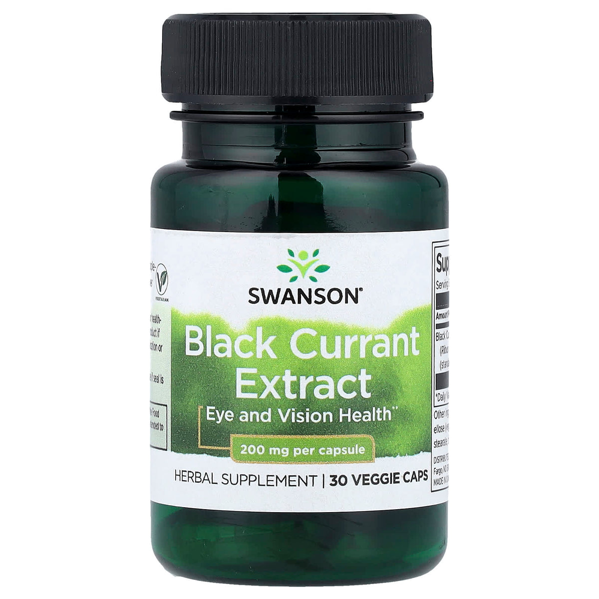 Swanson Blackcurrant Extract 200 mg 30 Veg Caps