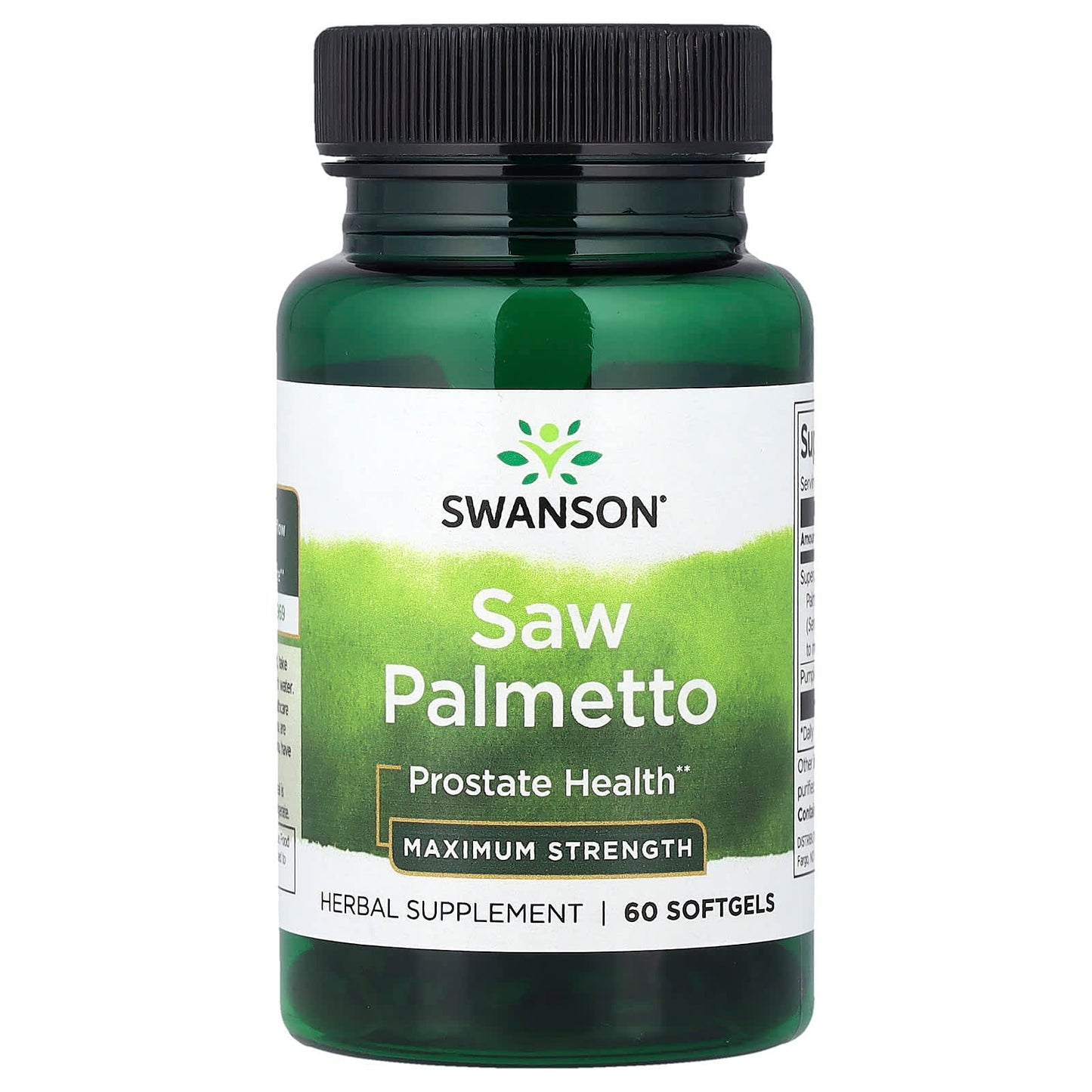 Swanson Vitamins, Saw Palmetto, Maximum Strength, 60 Softgels
