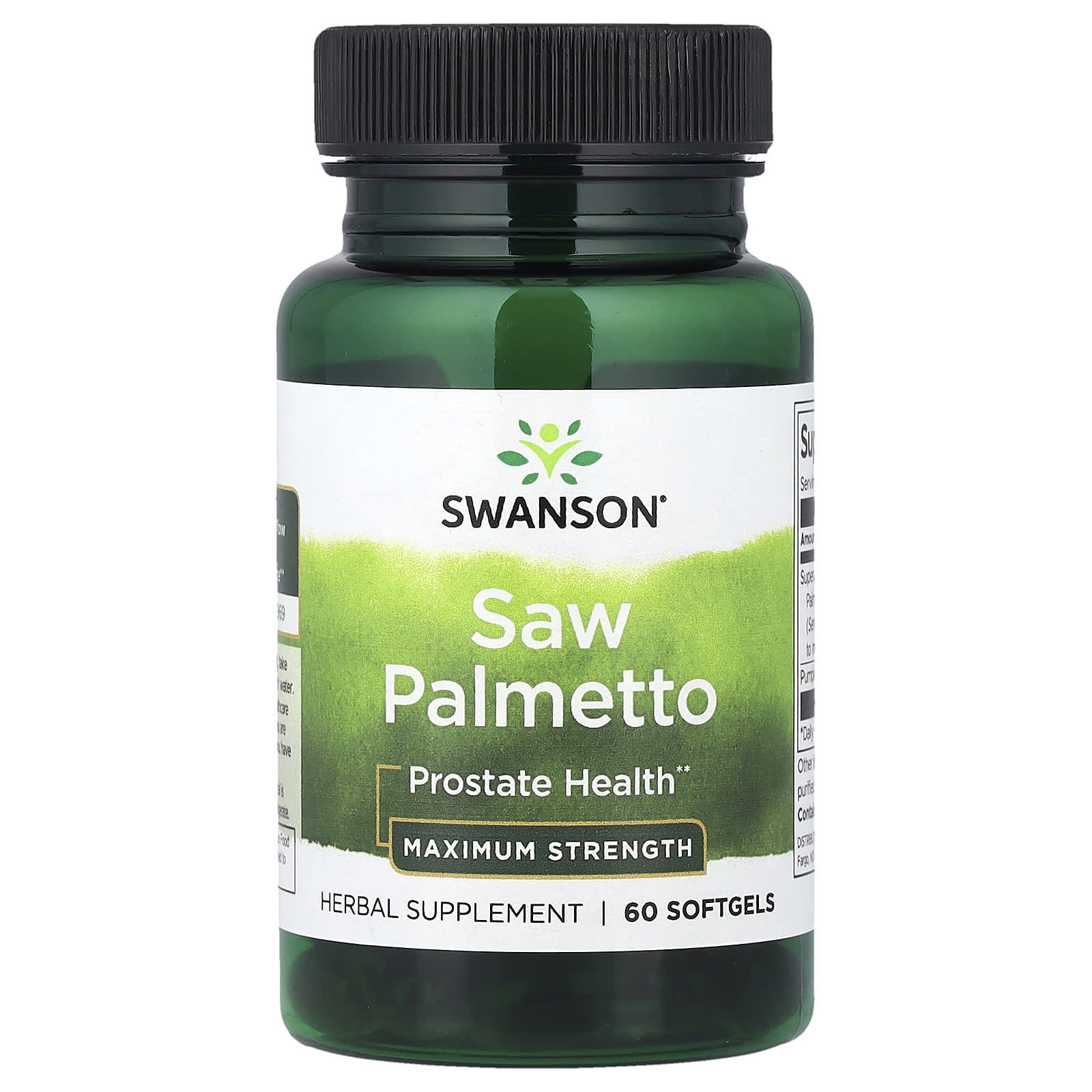 Swanson Vitamins, Saw Palmetto, Maximum Strength, 60 Softgels