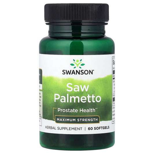 Swanson Vitamins, Saw Palmetto, Maximum Strength, 60 Softgels