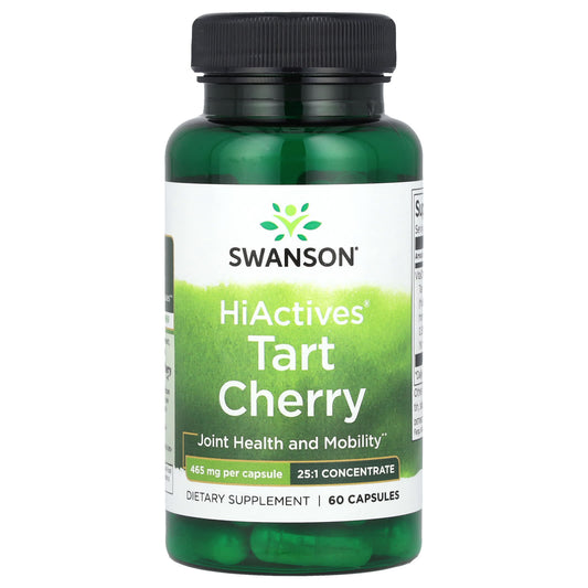 Swanson Vitamins, HiActives® Tart Cherry, 465 mg, 60 Capsules