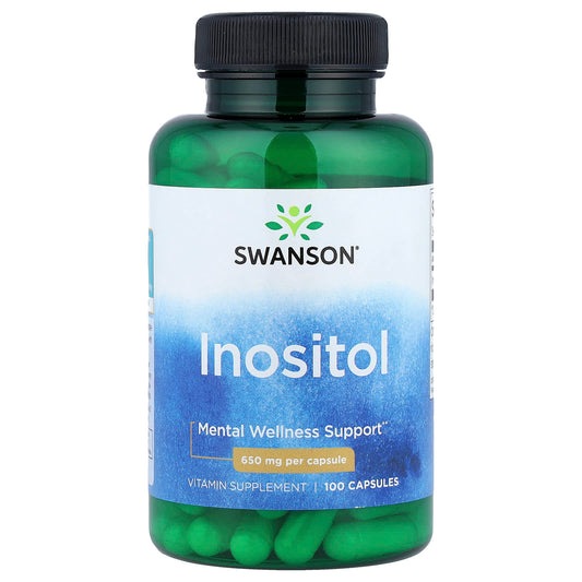 Swanson Vitamins, Inositol, 650 mg, 100 Capsules