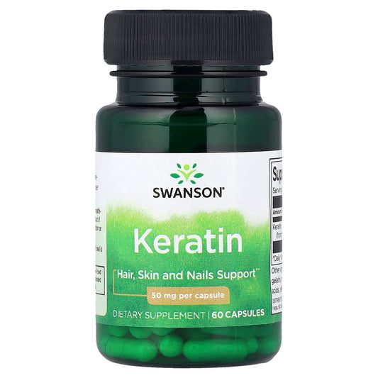 Swanson Vitamins, Keratin, 50 mg, 60 Capsules