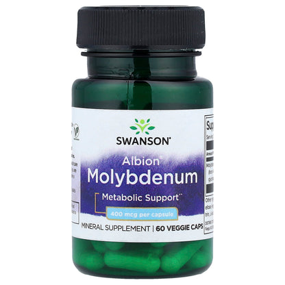 Swanson Molybdenum 400 mcg 60 Veg Caps