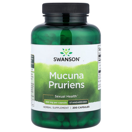 Swanson Vitamins, Mucuna Pruriens, Standardised, 350 mg, 200 Capsules