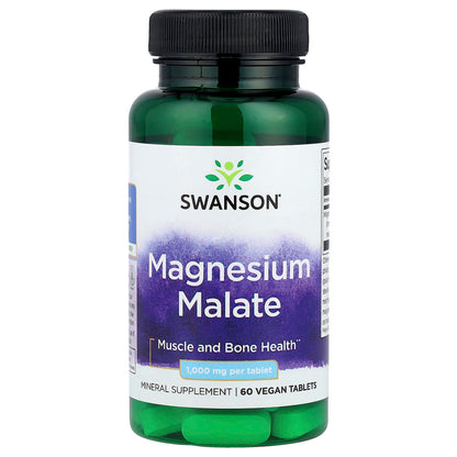 Swanson Magnesium Malate 1,000 mg 60 Tabs