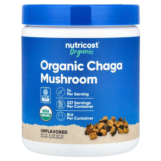 Nutricost, Organic Chaga Mushroom, Unflavoured, 227 g (8.1 oz)