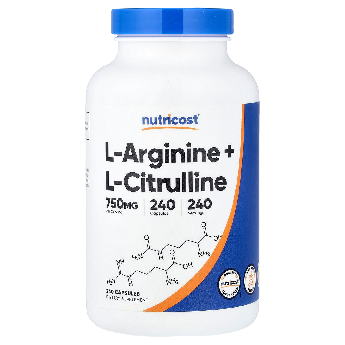 Nutricost L-Arginine + L-Citrulline 240 Caps