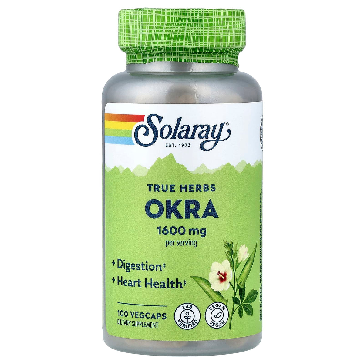 Solaray True Herbs Okra 400 mg per Capsule