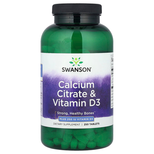 Swanson Calcium Citrate & Vitamin D3 250 Tabs