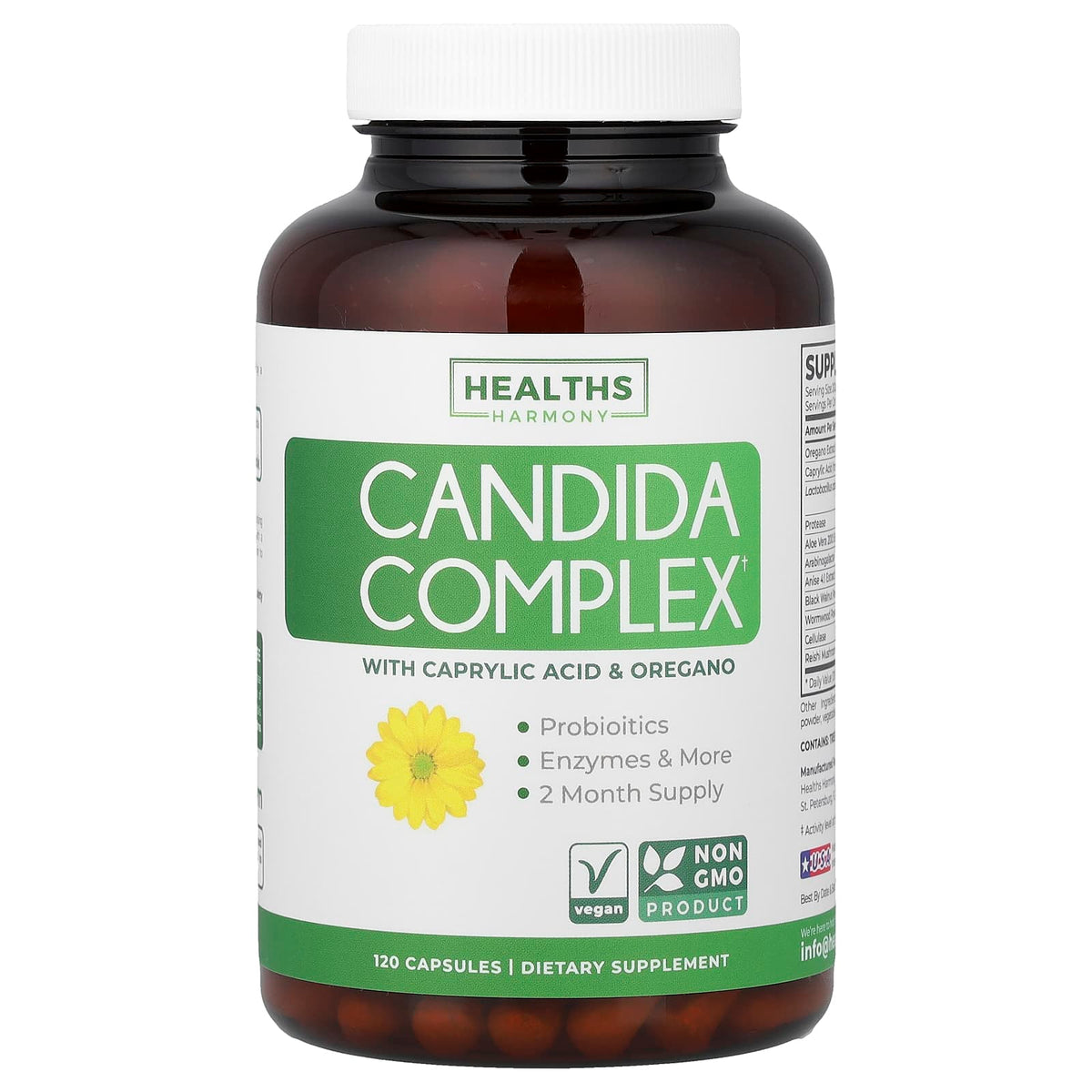 Healths Harmony Candida 120 Capsules