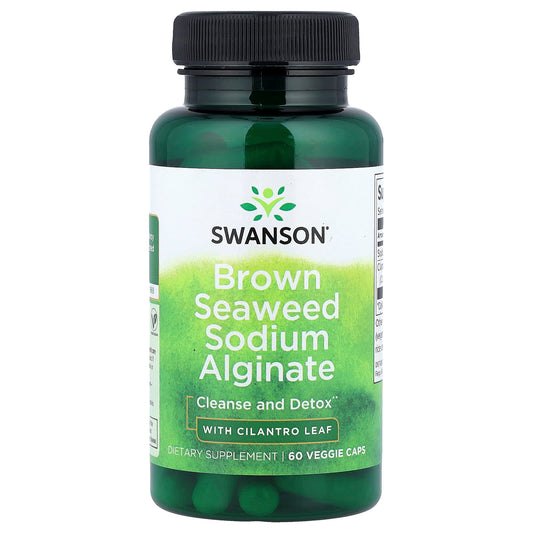 Swanson Vitamins, Brown Seaweed Sodium Alginate with Coriander Leaf, 60 Veggie Caps