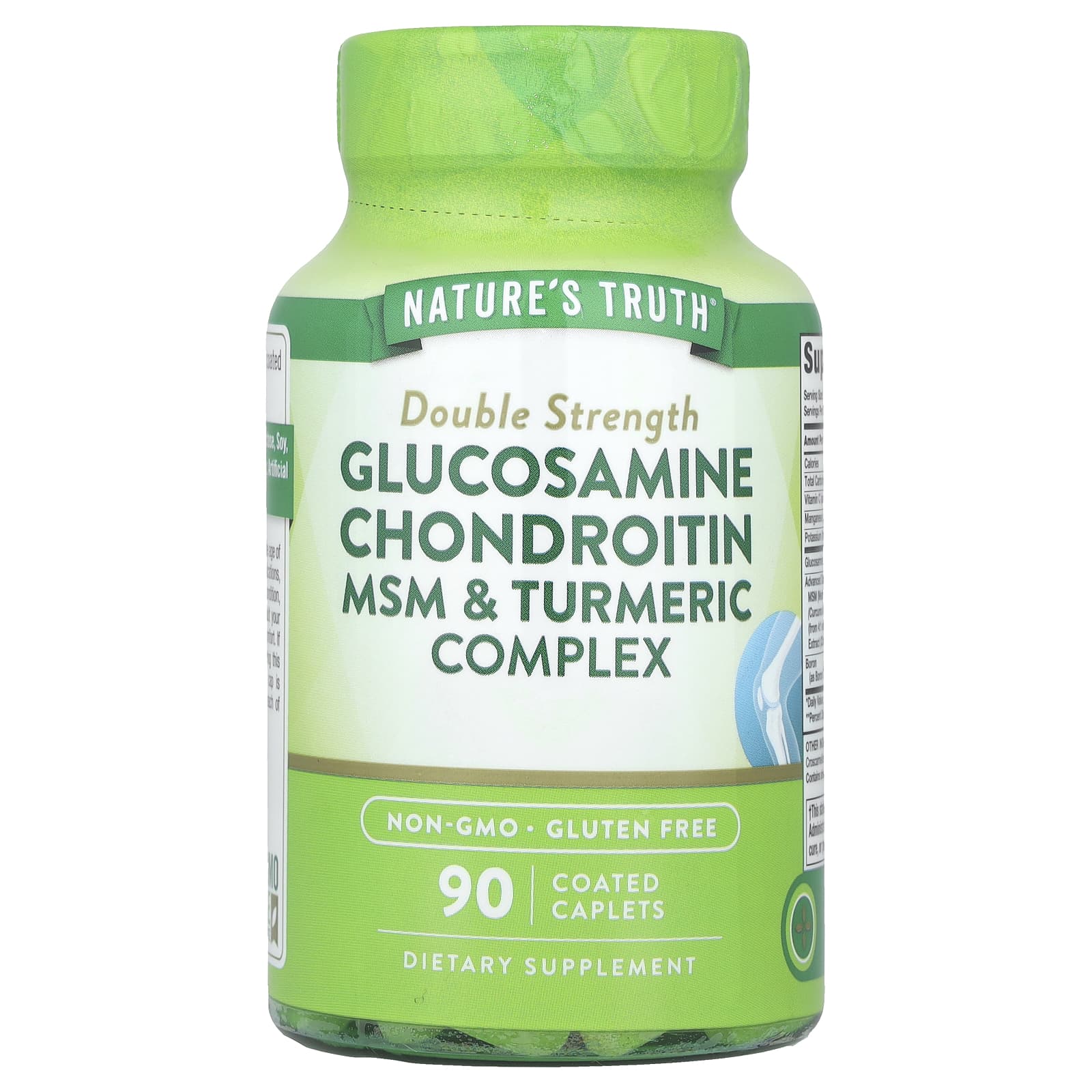 Nature's Truth, Double Strength Glucosamine Chondroitin MSM & Turmeric Complex, 90 Coated Tablets