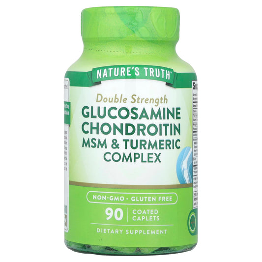 Nature's Truth, Double Strength Glucosamine Chondroitin MSM & Turmeric Complex, 90 Coated Tablets