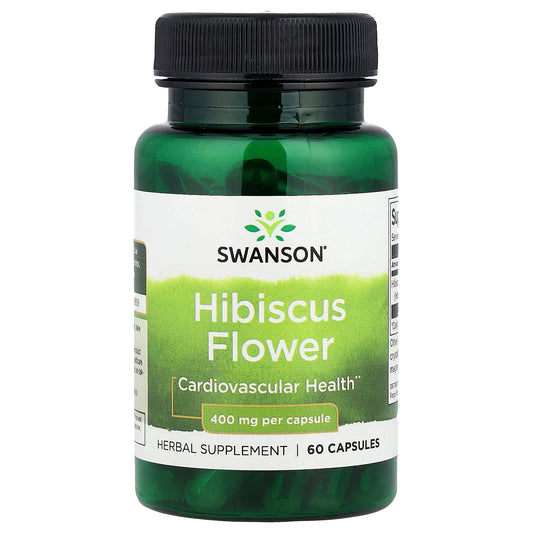 Swanson Vitamins, Hibiscus Flower, 400 mg, 60 Capsules