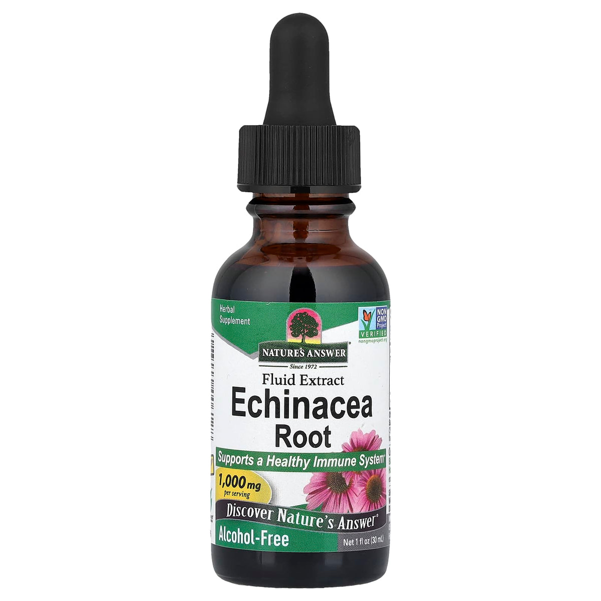 Nature's Answer Echinacea Root, Fluid Extract, Alcohol-Free 1 fl oz (30 ml)