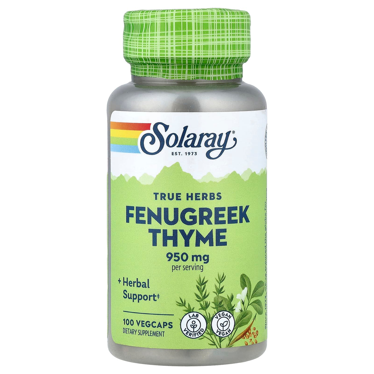Solaray True Herbs Fenugreek Thyme 100 VegCaps 100 VegCaps