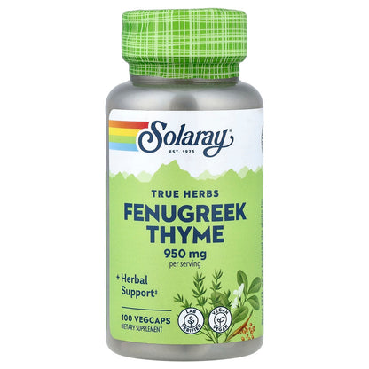 Solaray True Herbs Fenugreek Thyme 100 VegCaps 100 VegCaps