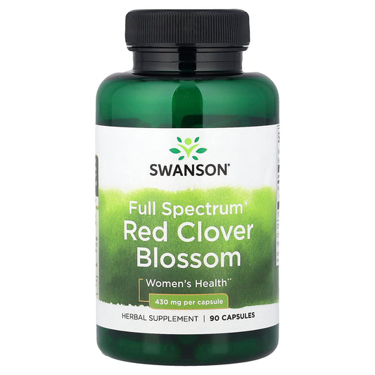 Swanson Vitamins, Full Spectrum Red Clover Blossom, 430 mg, 90 Capsules