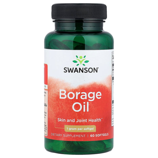 Swanson Vitamins, Borage Oil, 1 g, 60 Softgels
