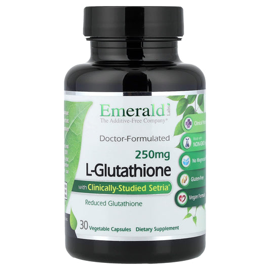 Emerald Laboratories, L-Glutathione, 250 mg, 30 Vegetable Capsules