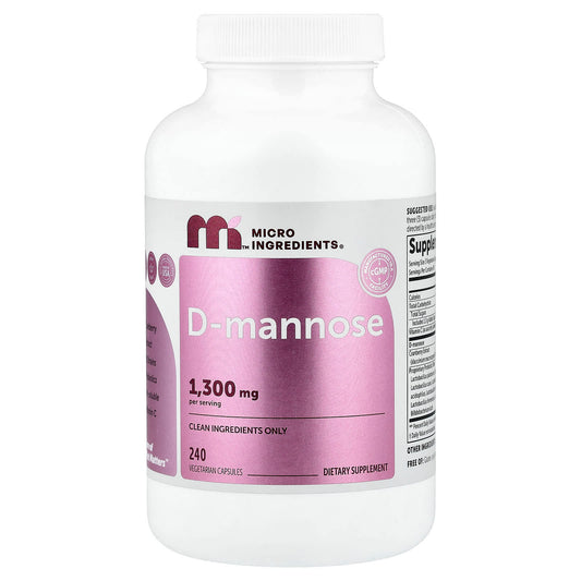 Micro Ingredients, D-Mannose , 240 Vegetarian Capsules