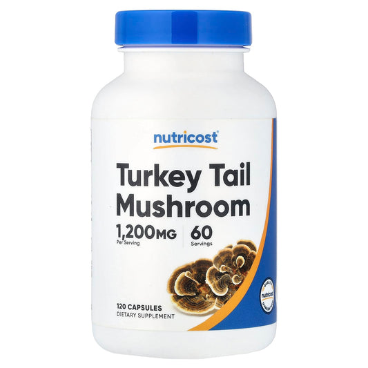 Nutricost, Turkey Tail Mushroom, 120 Capsules (600 mg per Capsule)