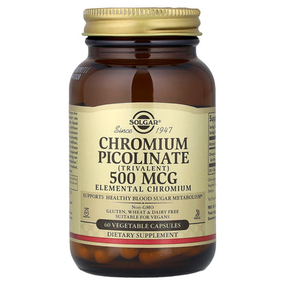 Solgar Chromium Picolinate 500 mcg 60 Veg Caps