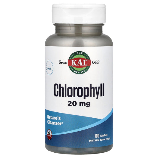 KAL, Chlorophyll, 20 mg, 100 Tablets