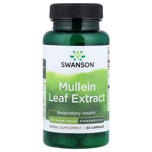 Swanson Vitamins, Mullein Leaf Extract, Standardised, 250 mg, 60 Capsules