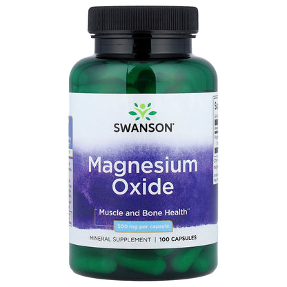 Swanson Magnesium Oxide 500 mg 100 Caps