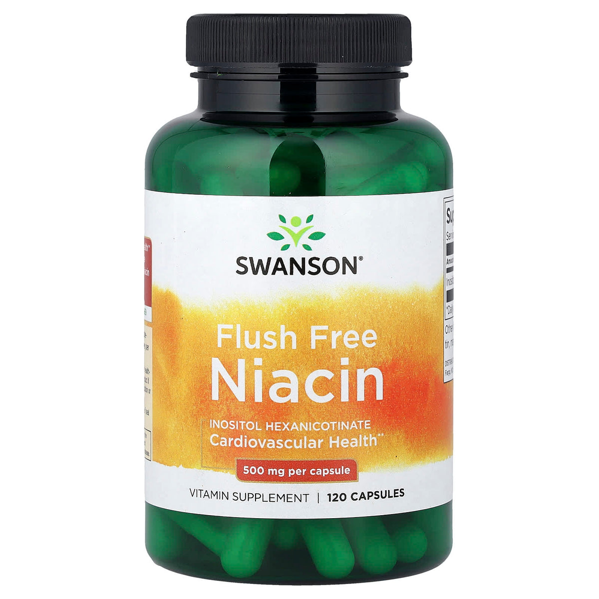 Swanson Flush Free Niacin 500 mg 120 Capsules