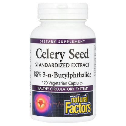 Natural Factors Celery Seed Standardised Extract 120 Veg Caps