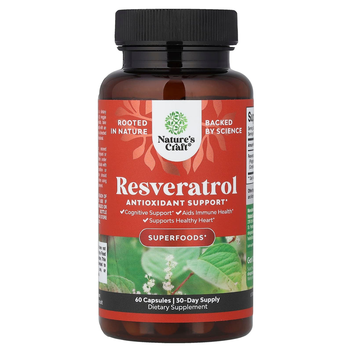 Nature's Craft Resveratrol 600 mg per Capsule 60 Caps