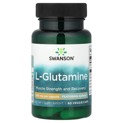 Swanson Vitamins, L-Glutamine, 500 mg, 60 Veg Caps