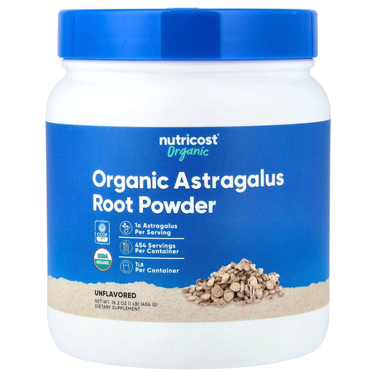 Nutricost, Organic Astragalus Root Powder, Unflavoured, 16.2 oz (454 g)