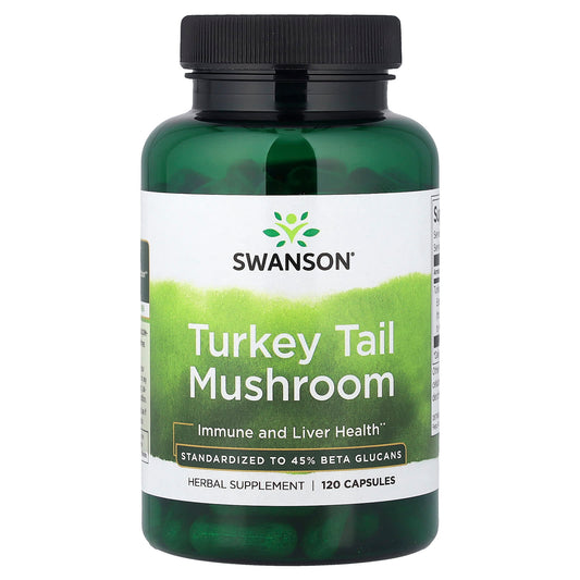 Swanson Vitamins, Turkey Tail Mushroom, 120 Capsules (500 mg per Capsule)