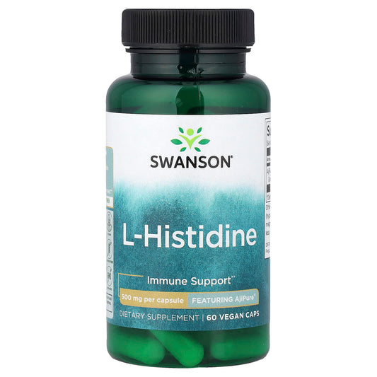 Swanson Vitamins, L-Histidine, 500 mg, 60 Vegan Caps