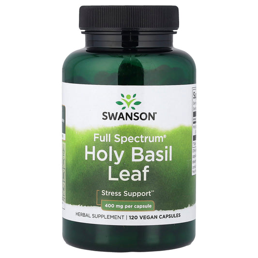 Swanson Vitamins, Full Spectrum® Holy Basil Leaf, 400 mg, 120 Vegan Capsules