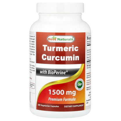 Best Naturals Turmeric Curcumin With BioPerine 180 Veg Caps